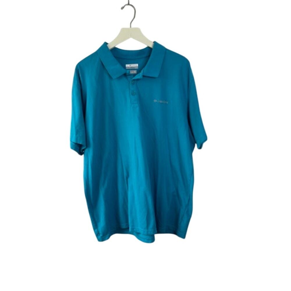 Columbia Sportswear Blue Active Fit Short Sleeve Polo Shirt Men's Size XL - Picture 2 of 7